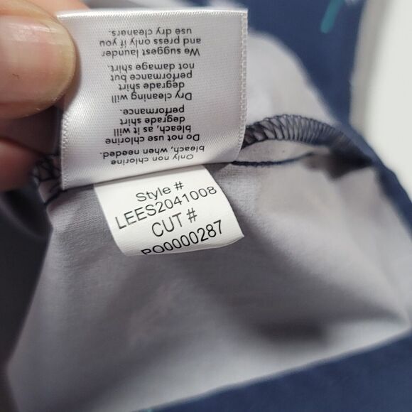 Mizzen Main Mens Leeward XL Trim Fit Blue Palm Tree AOP  Performance - Picture 8 of 12